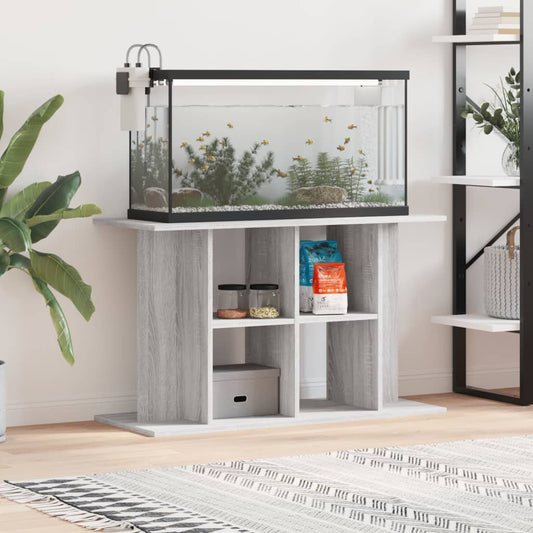 Aquariumstandaard 100x40x60 cm bewerkt hout grijs sonoma is nu te koop bij PeponiXL, paradijselijk wonen!