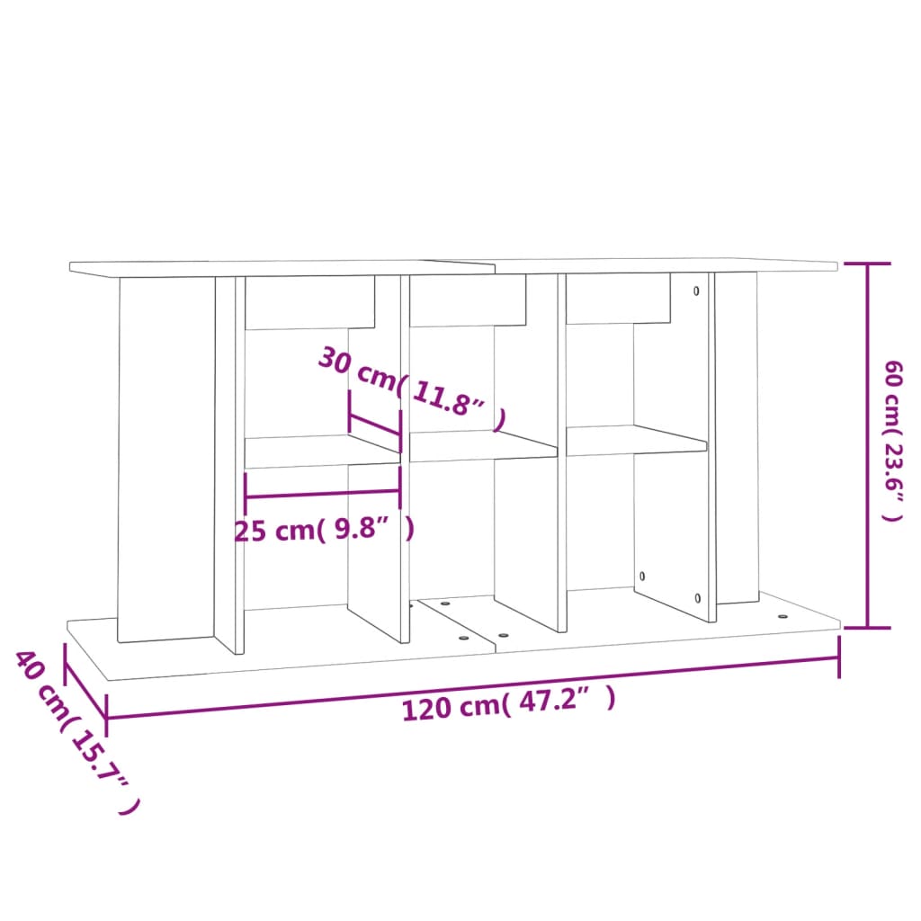 Aquariumstandaard 120x40x60 cm bewerkt hout wit is nu te koop bij PeponiXL, paradijselijk wonen!