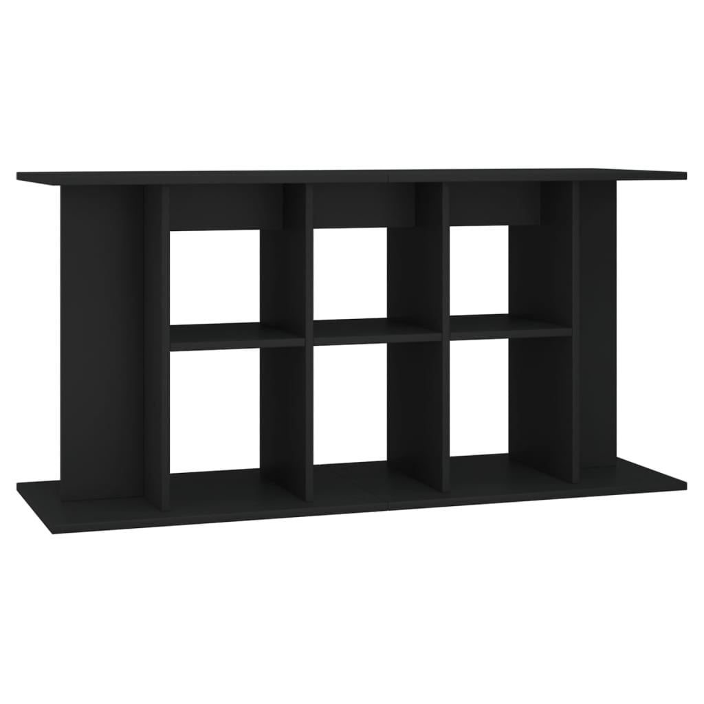 Aquariumstandaard 120x40x60 cm bewerkt hout zwart is nu te koop bij PeponiXL, paradijselijk wonen!