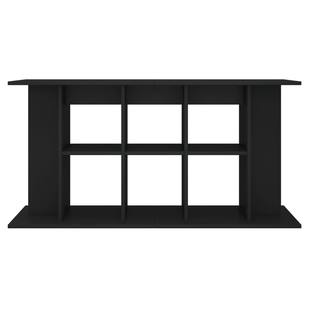 Aquariumstandaard 120x40x60 cm bewerkt hout zwart is nu te koop bij PeponiXL, paradijselijk wonen!