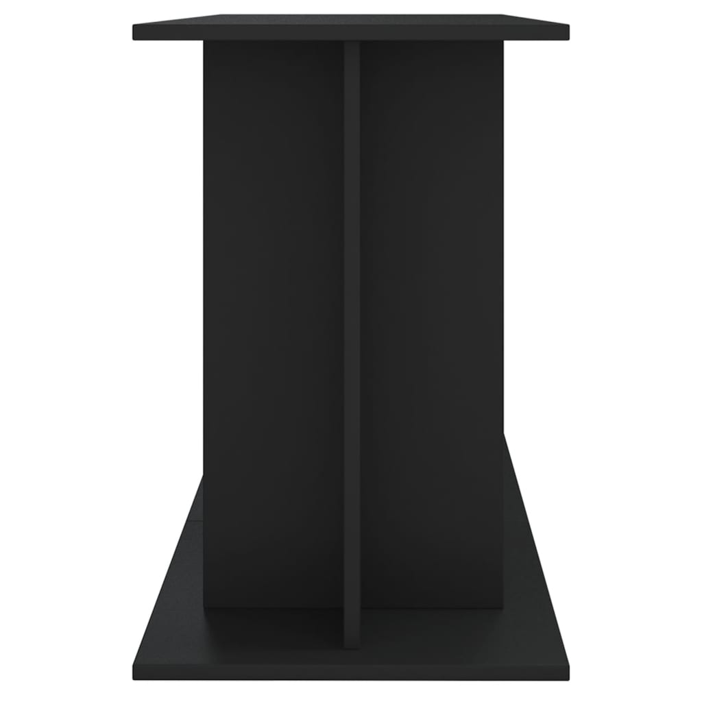 Aquariumstandaard 120x40x60 cm bewerkt hout zwart is nu te koop bij PeponiXL, paradijselijk wonen!