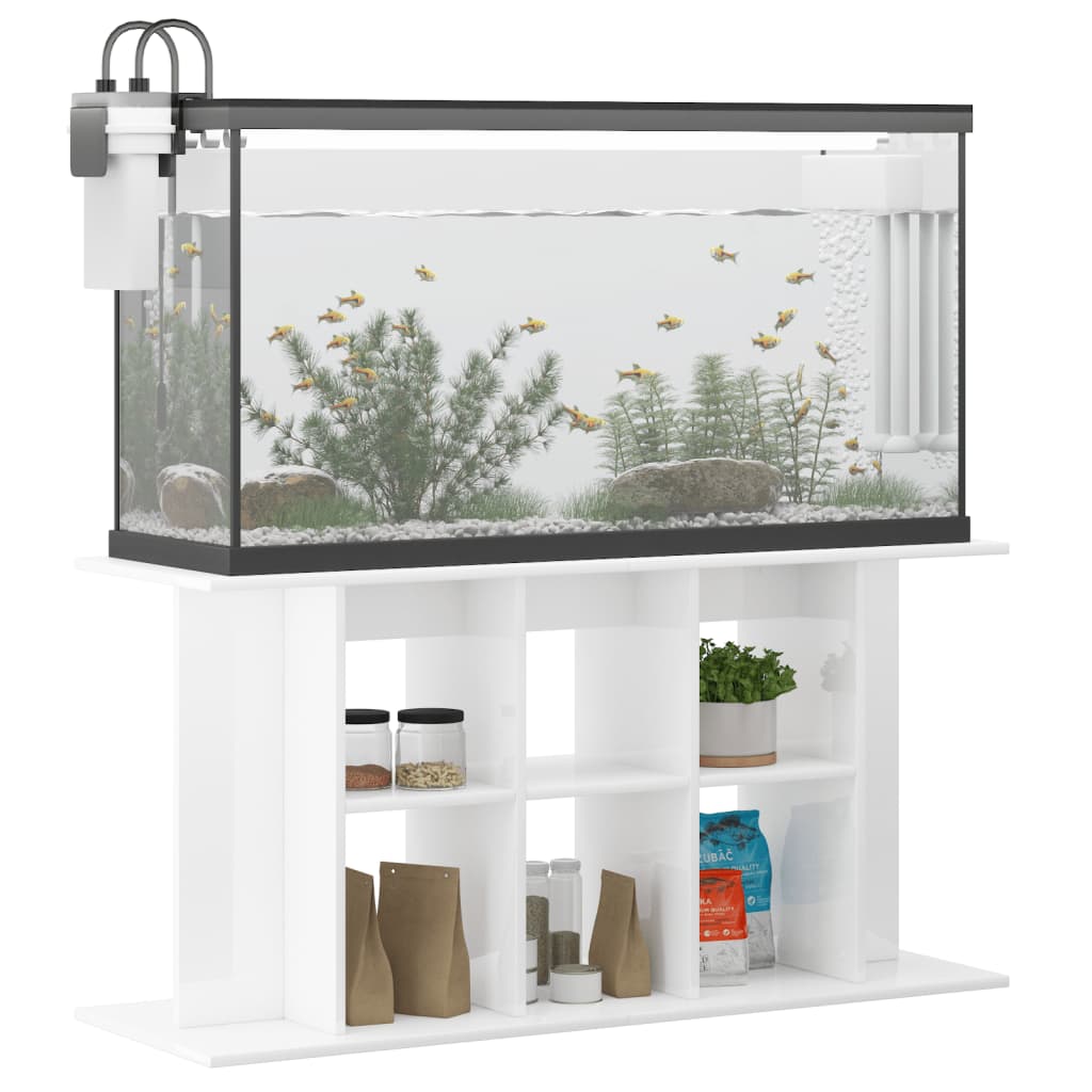 Aquariumstandaard 120x40x60 cm bewerkt hout hoogglans wit is nu te koop bij PeponiXL, paradijselijk wonen!