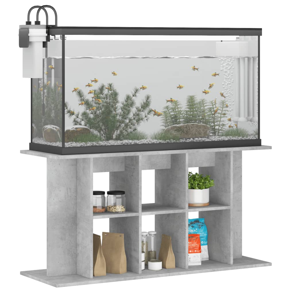 Aquariumstandaard Betongrijs 120x40x60 cm Bewerkt hout is nu te koop bij PeponiXL, paradijselijk wonen!
