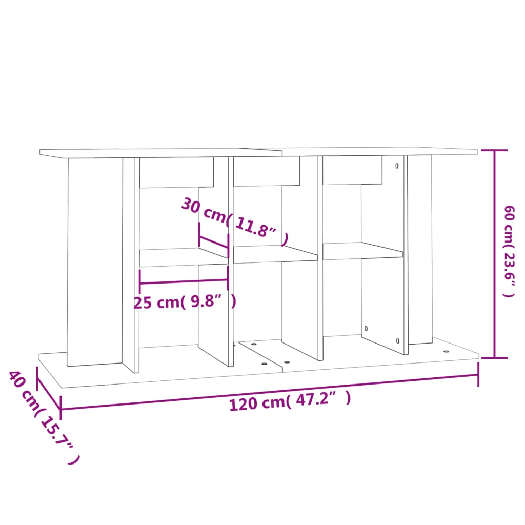 Aquariumstandaard 120x40x60 cm bewerkt hout gerookt eikenkleur is nu te koop bij PeponiXL, paradijselijk wonen!