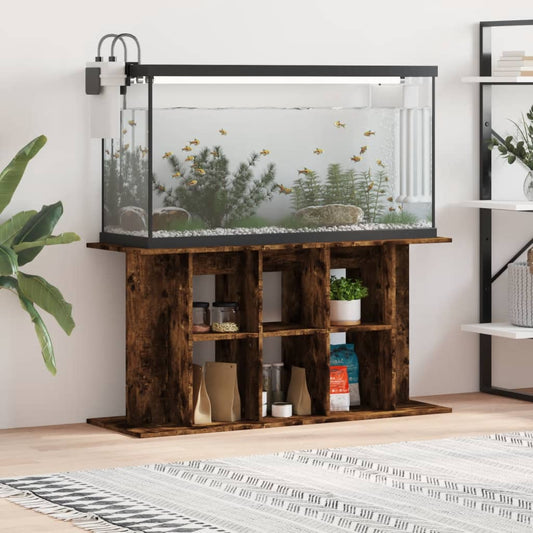 Aquariumstandaard 120x40x60 cm bewerkt hout gerookt eikenkleur is nu te koop bij PeponiXL, paradijselijk wonen!