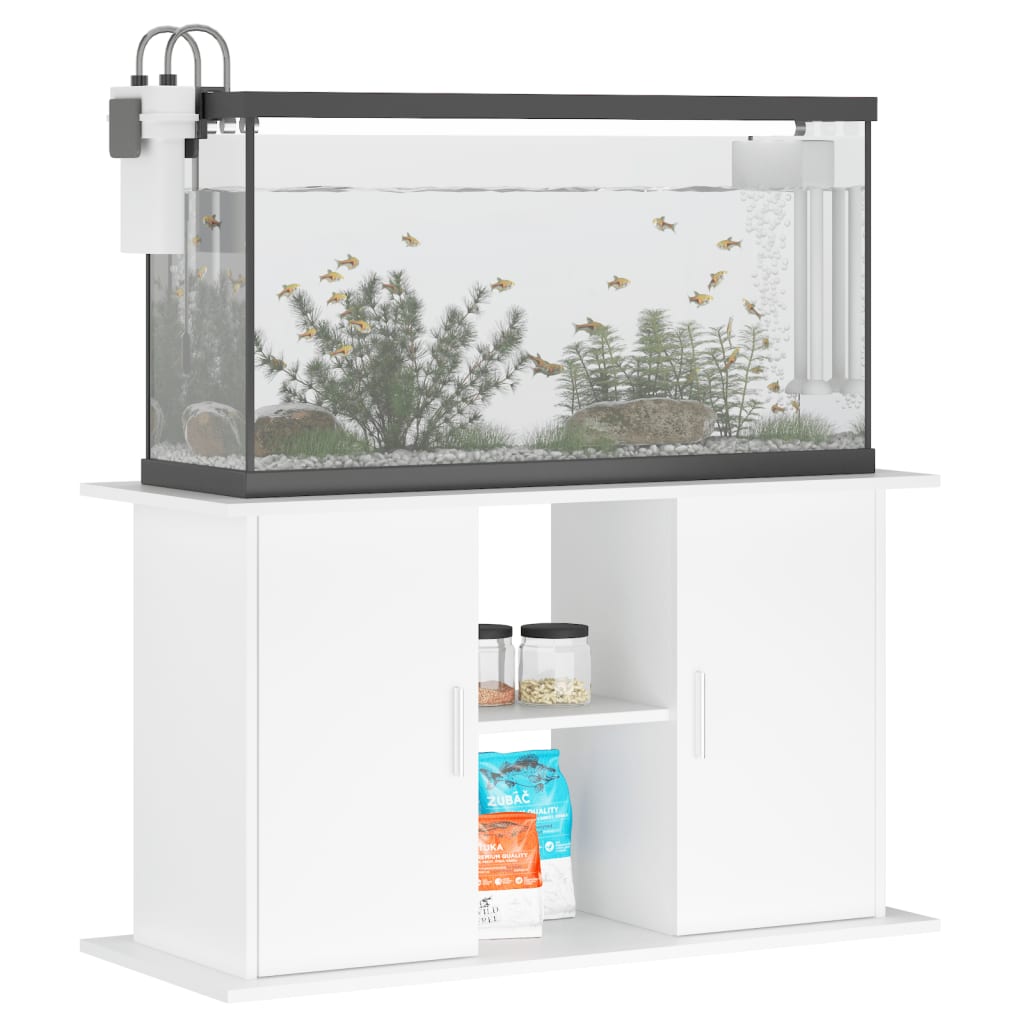 Aquariumstandaard 101x41x58 cm bewerkt hout wit is nu te koop bij PeponiXL, paradijselijk wonen!