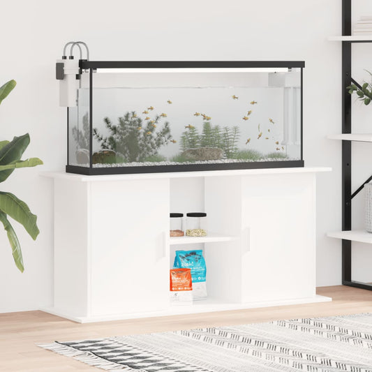 Aquariumstandaard 121x41x58 cm bewerkt hout wit is nu te koop bij PeponiXL, paradijselijk wonen!