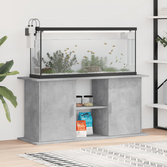 Aquariumstandaard Betongrijs 121x41x58 cm Bewerkt hout is nu te koop bij PeponiXL, paradijselijk wonen!