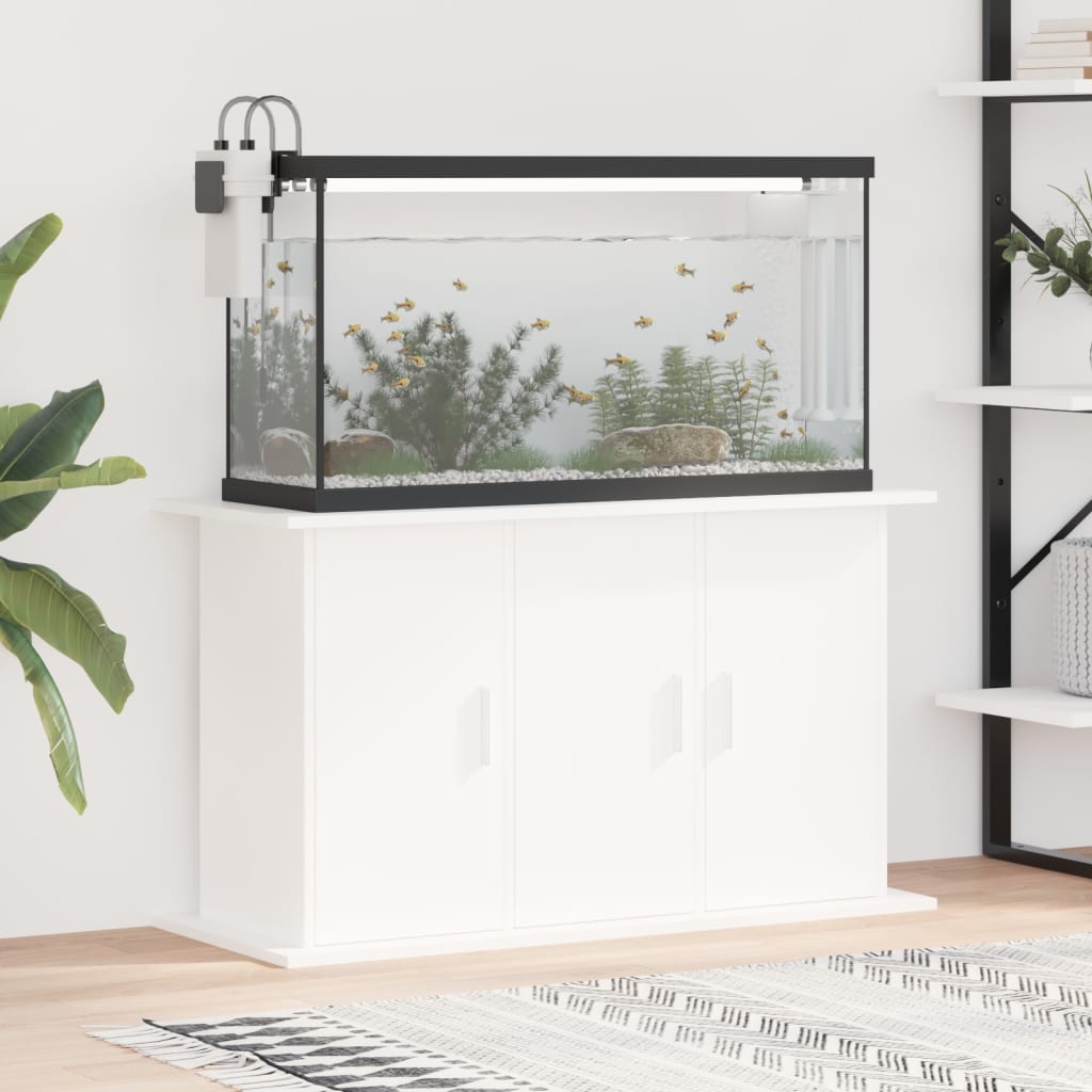 Aquariumstandaard 101x41x58 cm bewerkt hout wit is nu te koop bij PeponiXL, paradijselijk wonen!