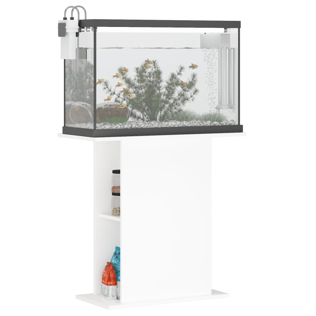 Aquariumstandaard 75x36x72,5 cm bewerkt hout wit is nu te koop bij PeponiXL, paradijselijk wonen!