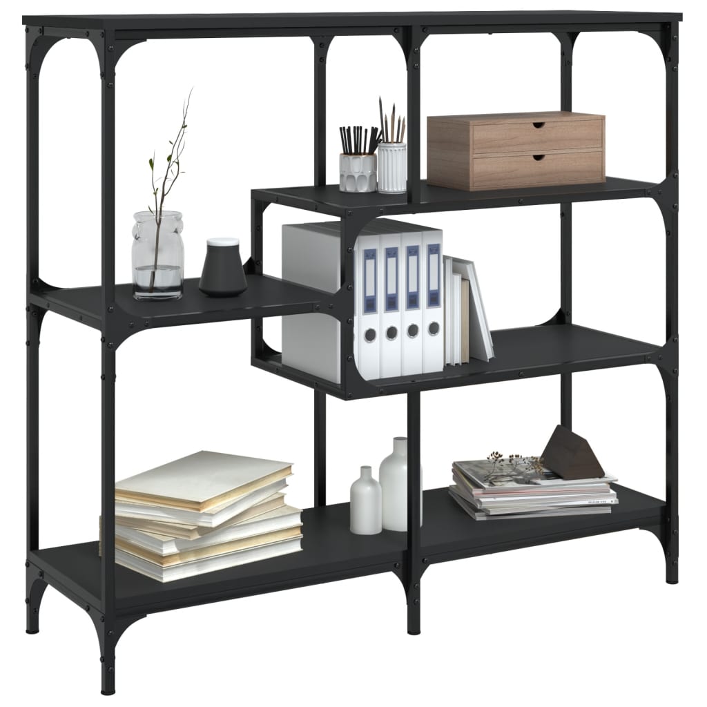 Wandtafel 103x32x95 cm bewerkt hout zwart is nu te koop bij PeponiXL, paradijselijk wonen!