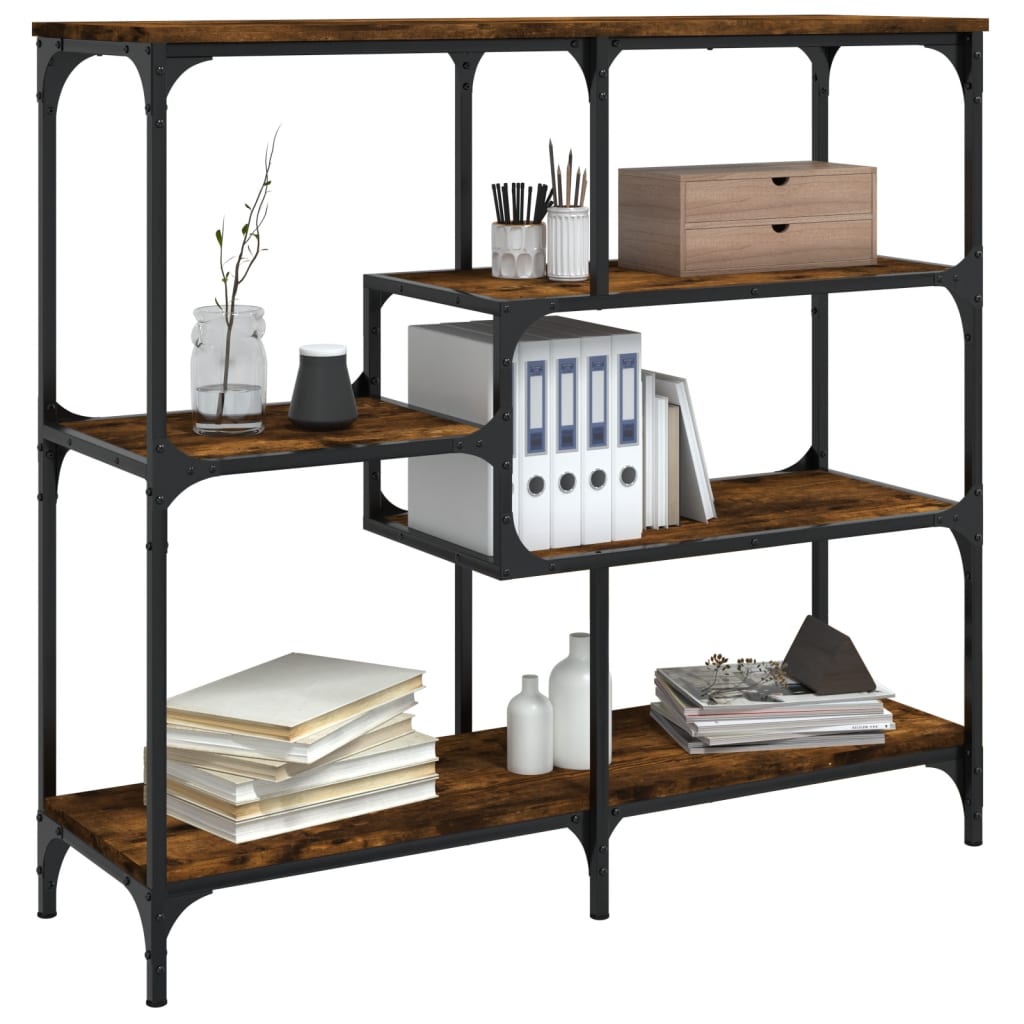 Wandtafel 103x32x95 cm bewerkt hout gerookt eikenkleurig is nu te koop bij PeponiXL, paradijselijk wonen!