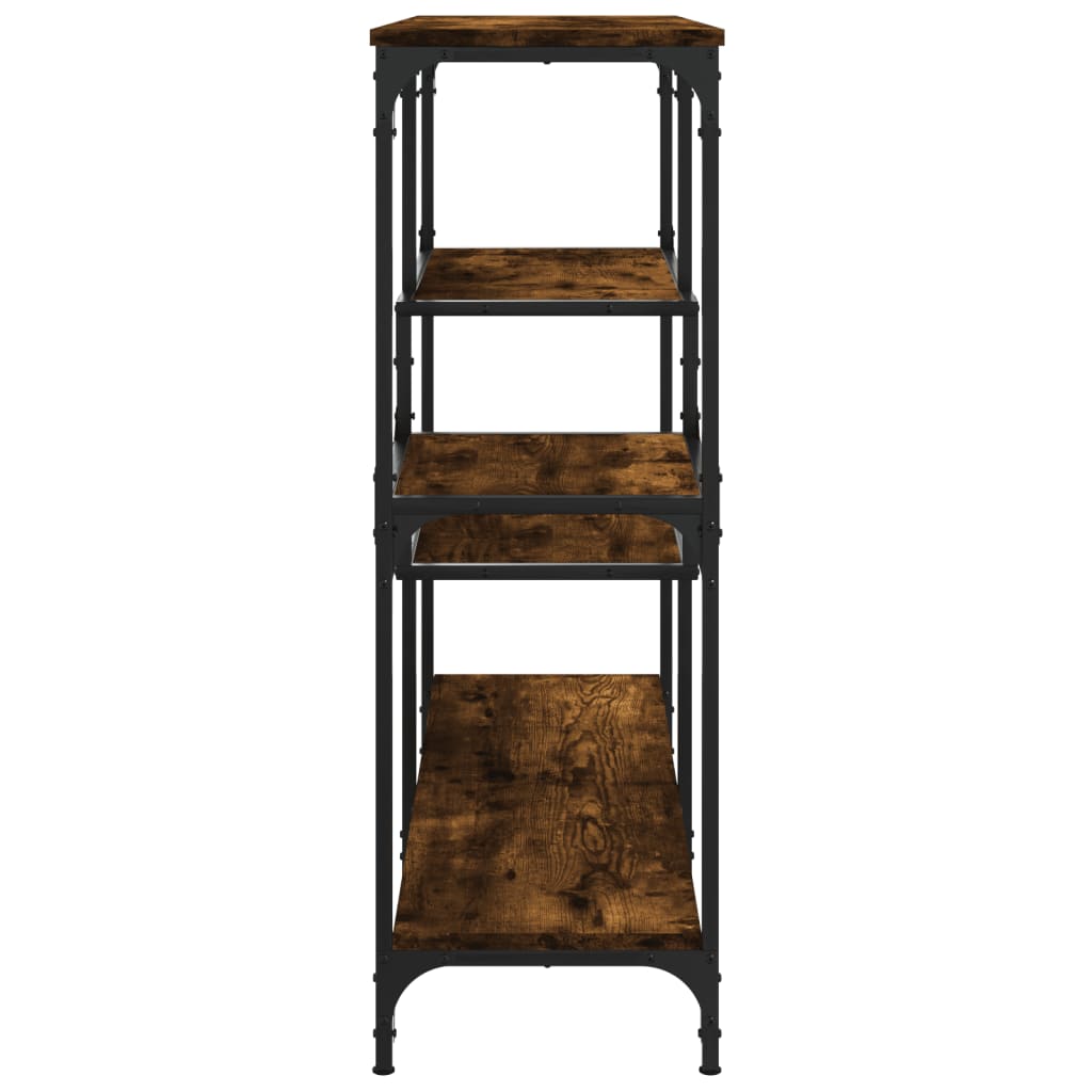 Wandtafel 103x32x95 cm bewerkt hout gerookt eikenkleurig is nu te koop bij PeponiXL, paradijselijk wonen!