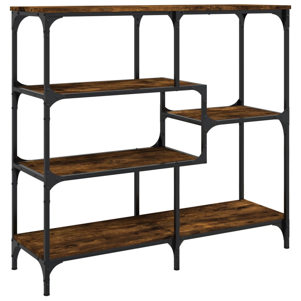 Wandtafel 103x32x95 cm bewerkt hout gerookt eikenkleurig is nu te koop bij PeponiXL, paradijselijk wonen!