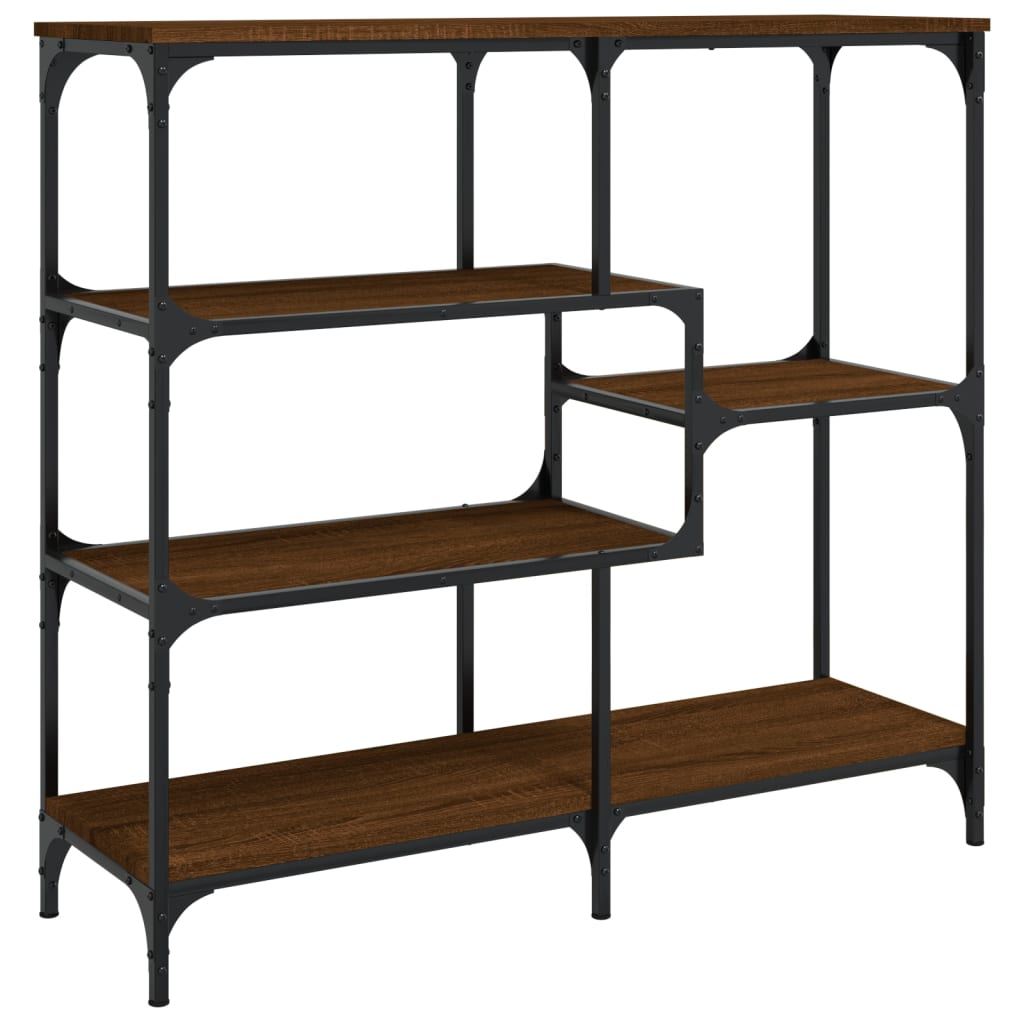 Wandtafel 103x32x95 cm bewerkt hout bruin eikenkleur is nu te koop bij PeponiXL, paradijselijk wonen!