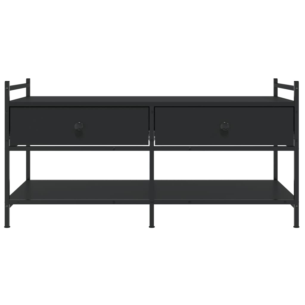 Salontafel 99x50x50 cm bewerkt hout zwart is nu te koop bij PeponiXL, paradijselijk wonen!