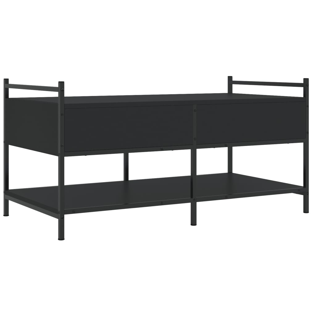 Salontafel 99x50x50 cm bewerkt hout zwart is nu te koop bij PeponiXL, paradijselijk wonen!