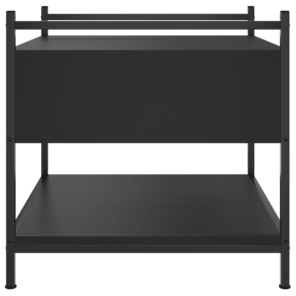 Salontafel 50x50x50 cm bewerkt hout zwart is nu te koop bij PeponiXL, paradijselijk wonen!
