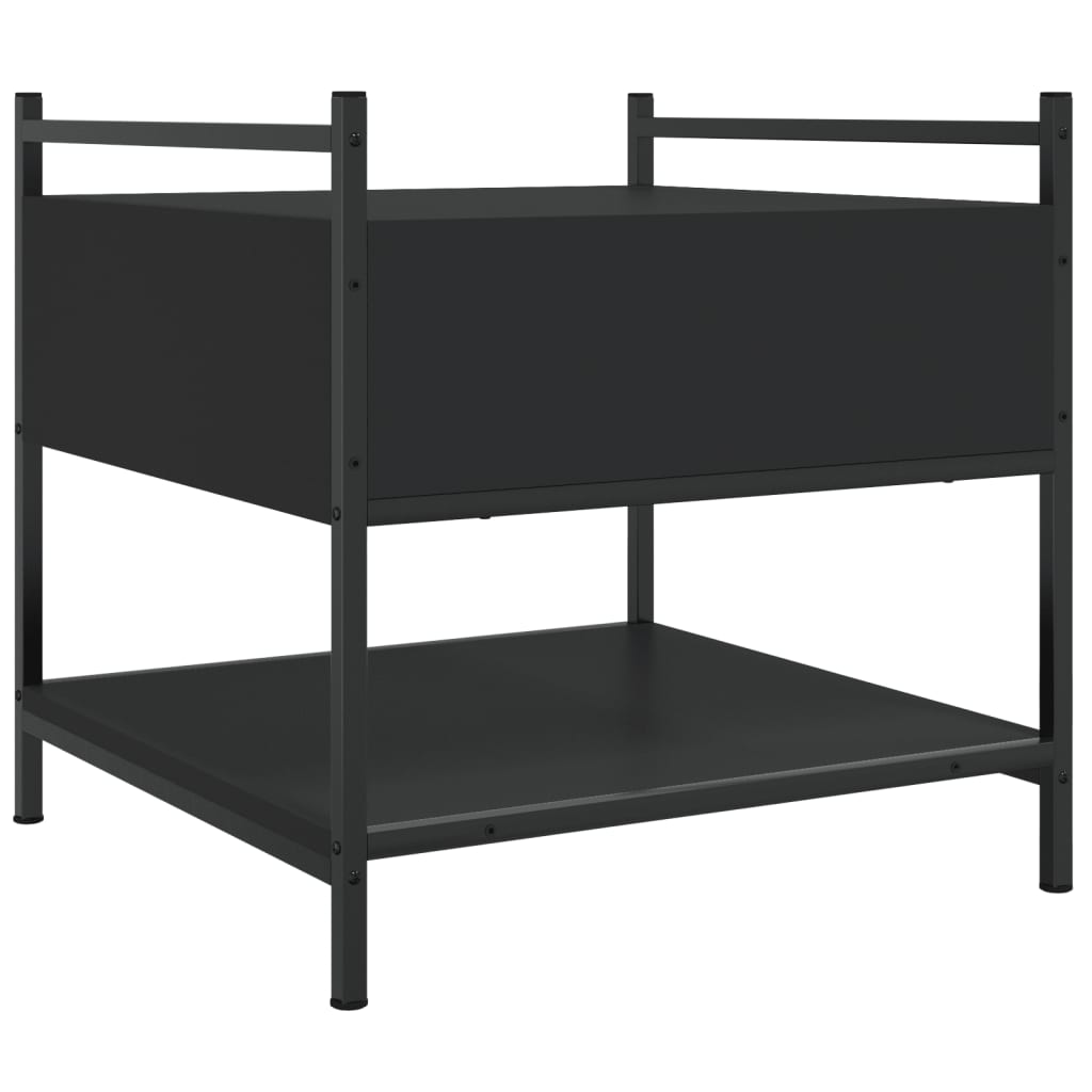 Salontafel 50x50x50 cm bewerkt hout zwart is nu te koop bij PeponiXL, paradijselijk wonen!