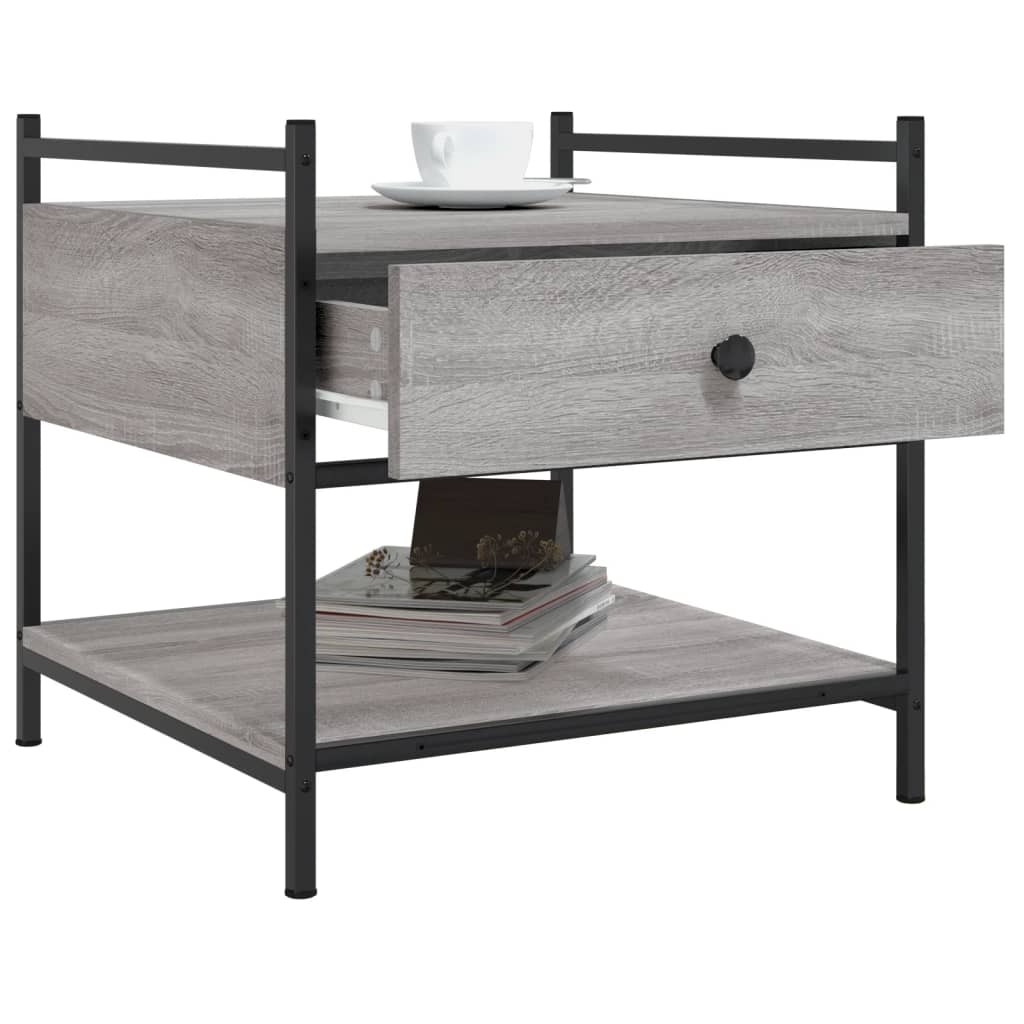 Salontafel 50x50x50 cm bewerkt hout grijs sonoma is nu te koop bij PeponiXL, paradijselijk wonen!