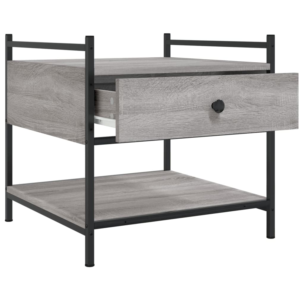 Salontafel 50x50x50 cm bewerkt hout grijs sonoma is nu te koop bij PeponiXL, paradijselijk wonen!
