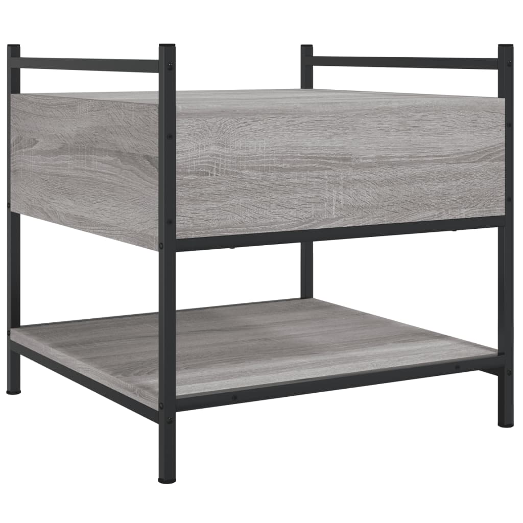 Salontafel 50x50x50 cm bewerkt hout grijs sonoma is nu te koop bij PeponiXL, paradijselijk wonen!