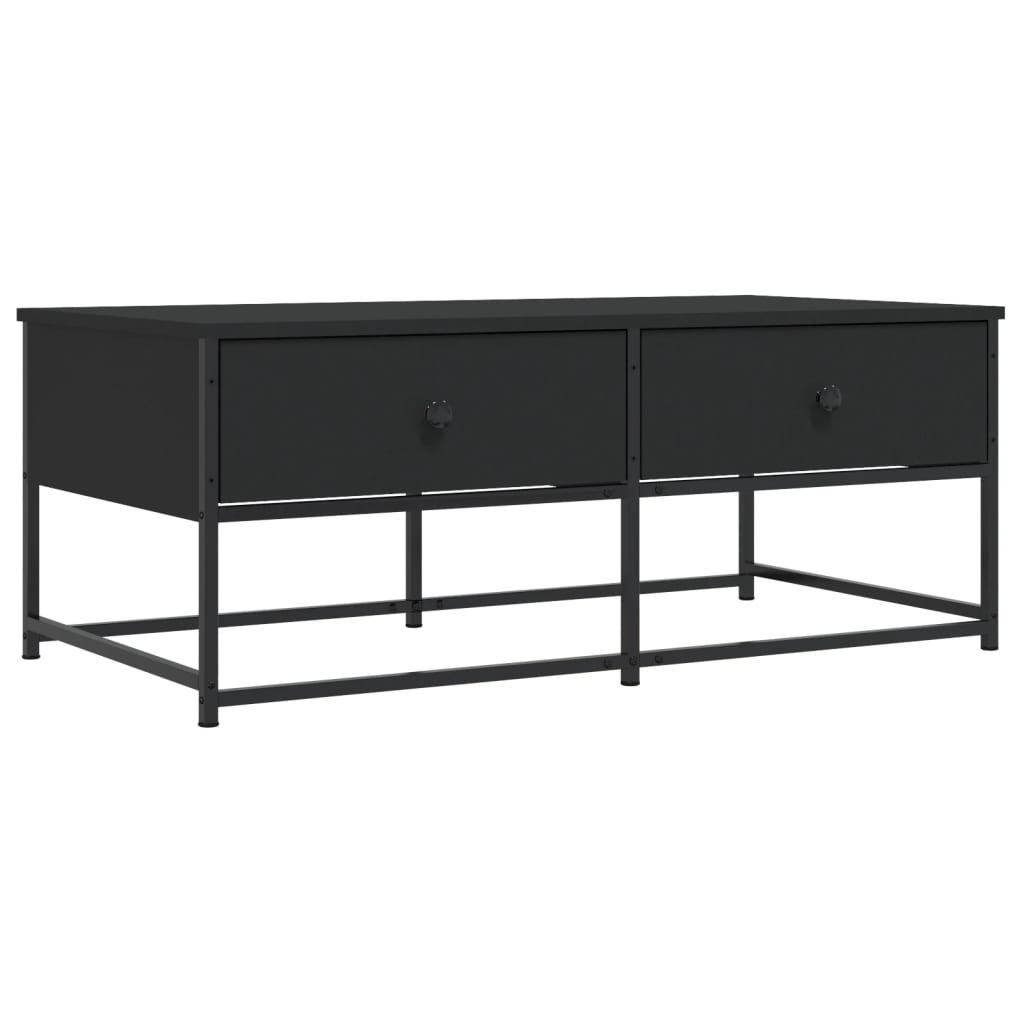 Salontafel 100x51x40 cm bewerkt hout zwart is nu te koop bij PeponiXL, paradijselijk wonen!