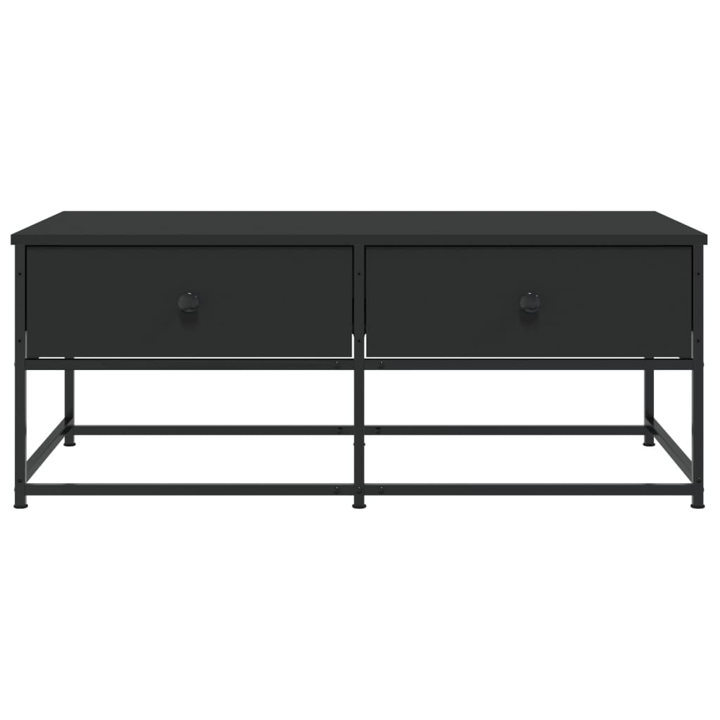 Salontafel 100x51x40 cm bewerkt hout zwart is nu te koop bij PeponiXL, paradijselijk wonen!