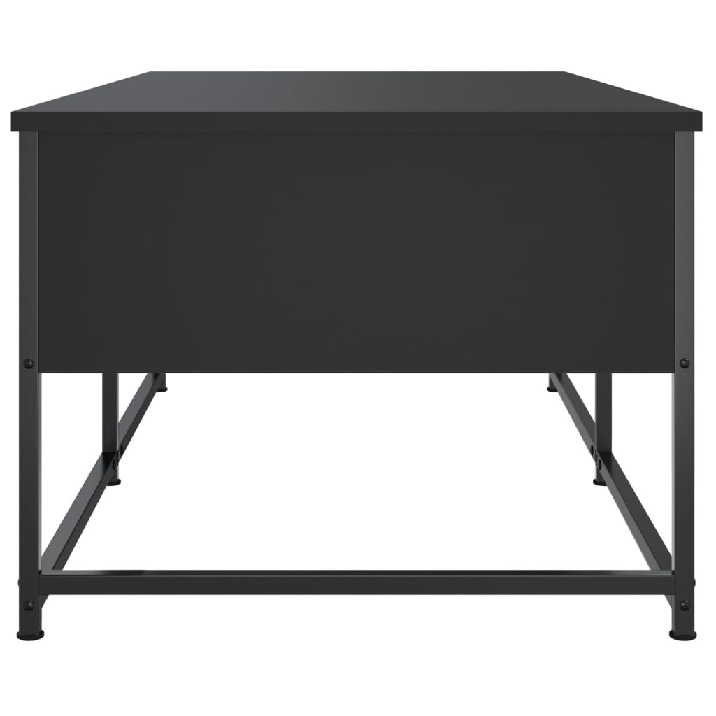 Salontafel 100x51x40 cm bewerkt hout zwart is nu te koop bij PeponiXL, paradijselijk wonen!