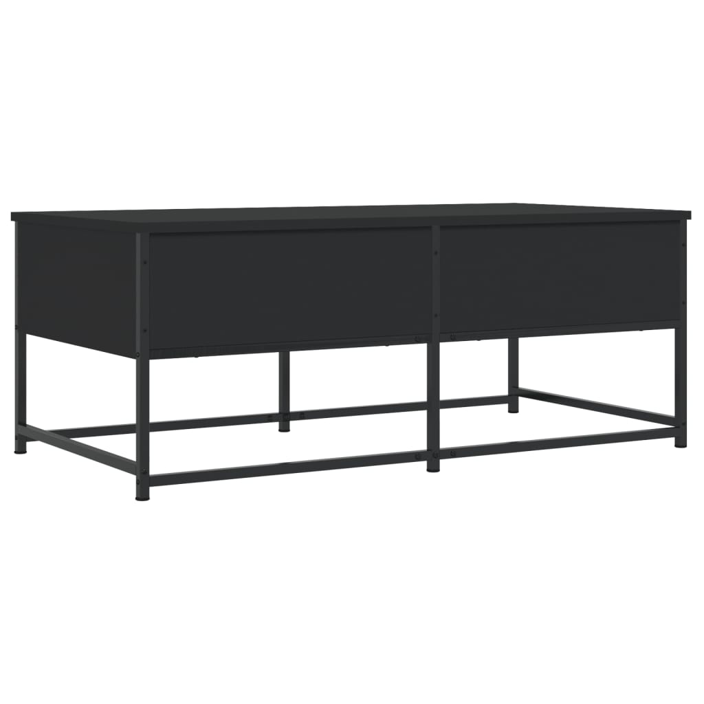 Salontafel 100x51x40 cm bewerkt hout zwart is nu te koop bij PeponiXL, paradijselijk wonen!