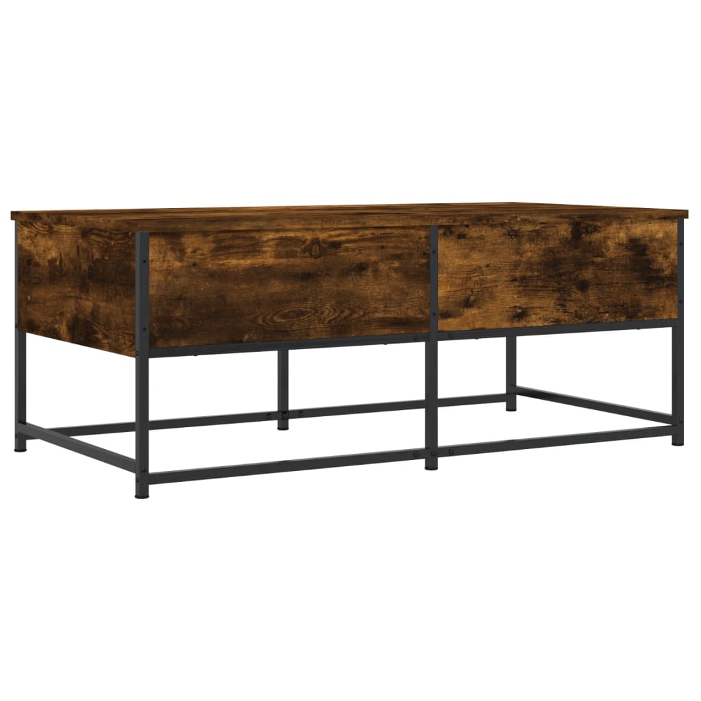 Salontafel 100x51x40 cm bewerkt hout gerookt eikenkleurig is nu te koop bij PeponiXL, paradijselijk wonen!