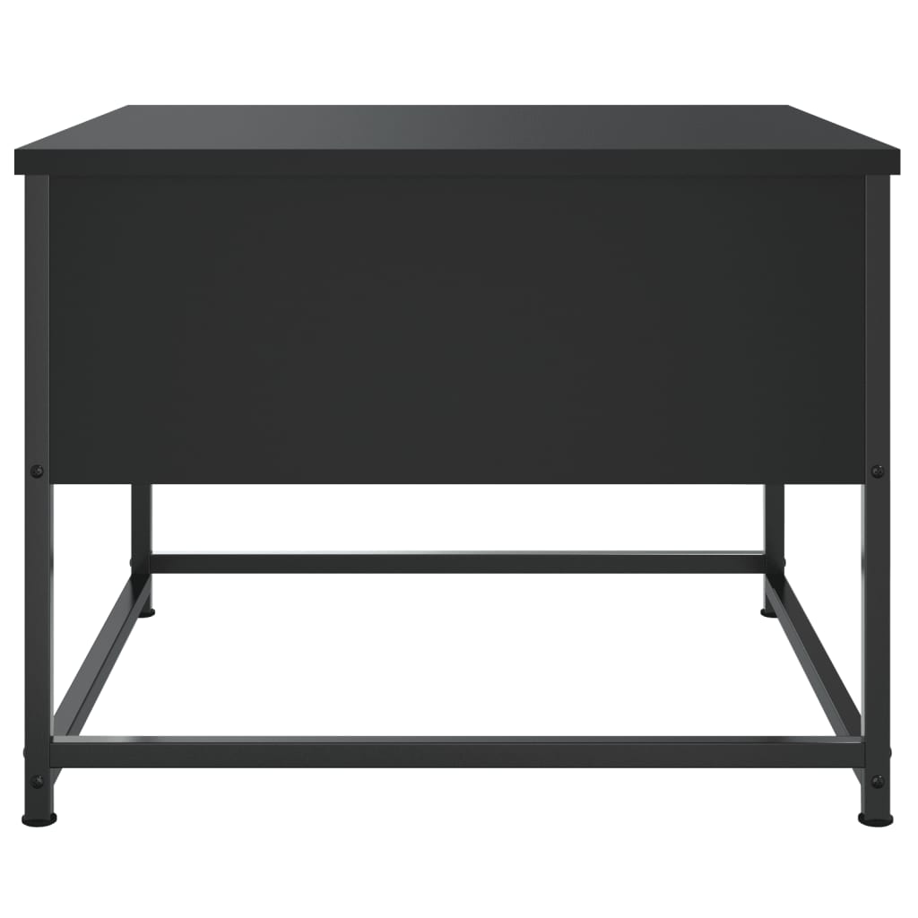 Salontafel 51x51x40 cm bewerkt hout zwart is nu te koop bij PeponiXL, paradijselijk wonen!