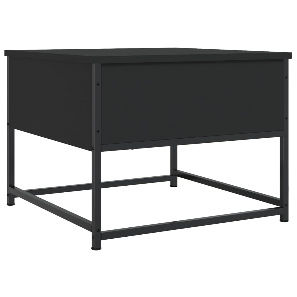 Salontafel 51x51x40 cm bewerkt hout zwart is nu te koop bij PeponiXL, paradijselijk wonen!