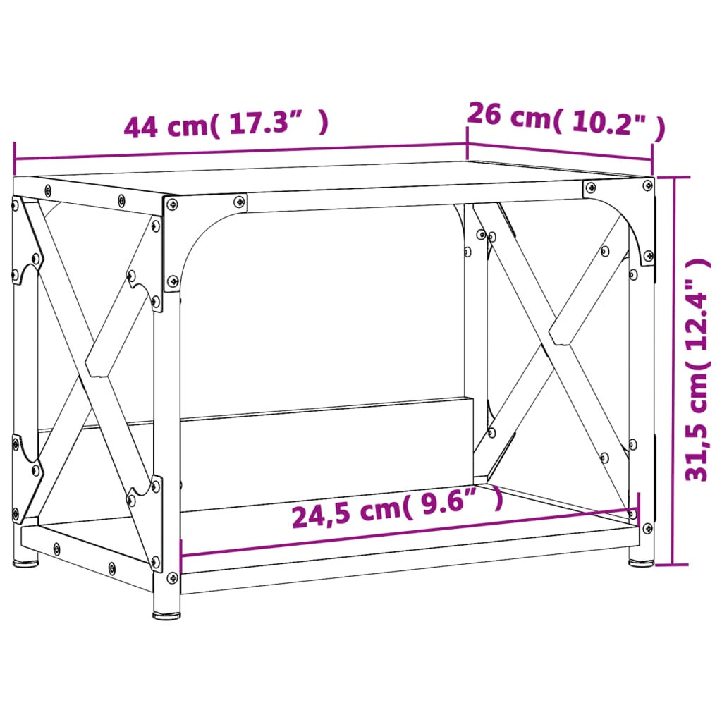 Printerstandaard 44x26x31,5 cm bewerkt hout grijs sonoma eiken is nu te koop bij PeponiXL, paradijselijk wonen!