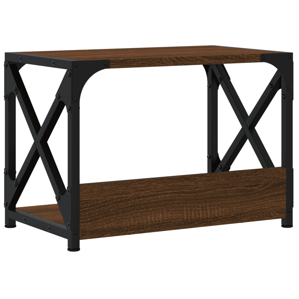 Printerstandaard 44x26x31,5 cm bewerkt hout bruin eikenkleur is nu te koop bij PeponiXL, paradijselijk wonen!