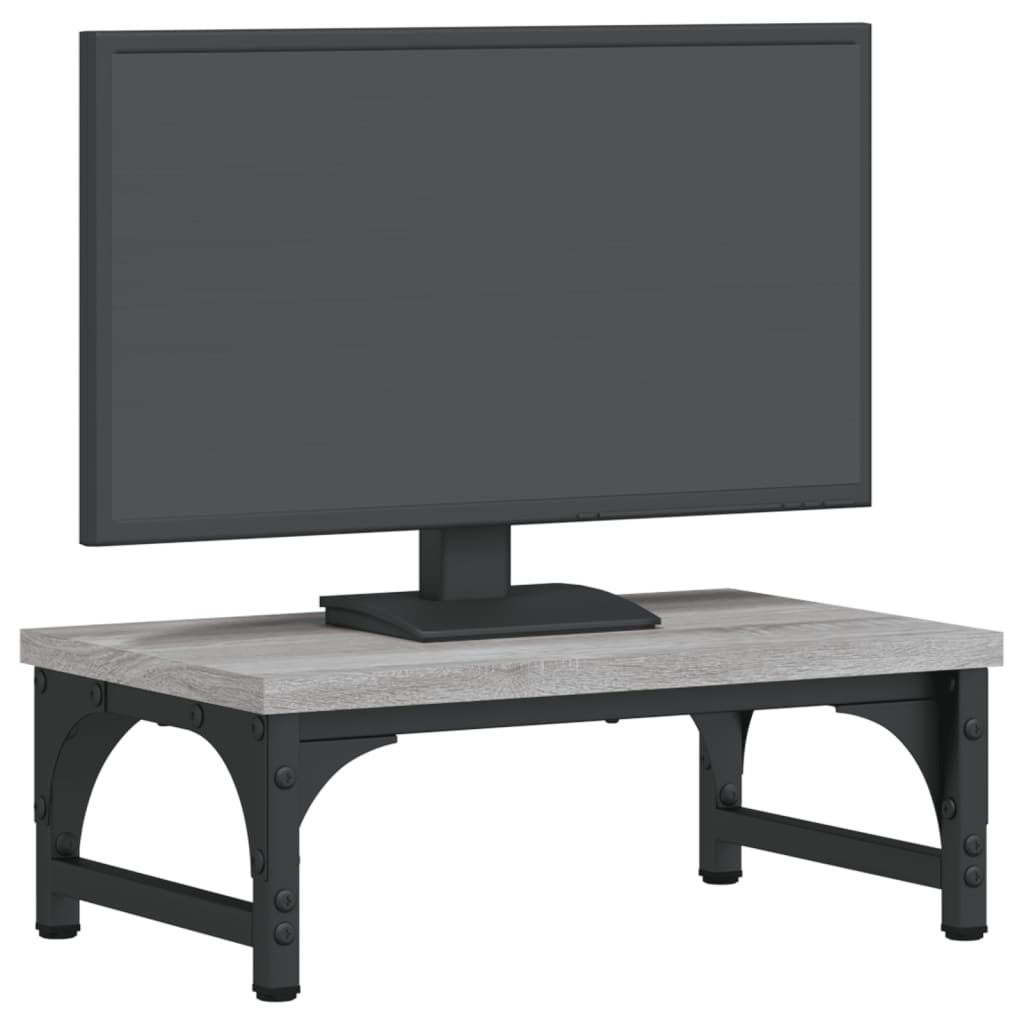 Monitorstandaard 37x23x14 cm bewerkt hout grijs sonoma eiken is nu te koop bij PeponiXL, paradijselijk wonen!