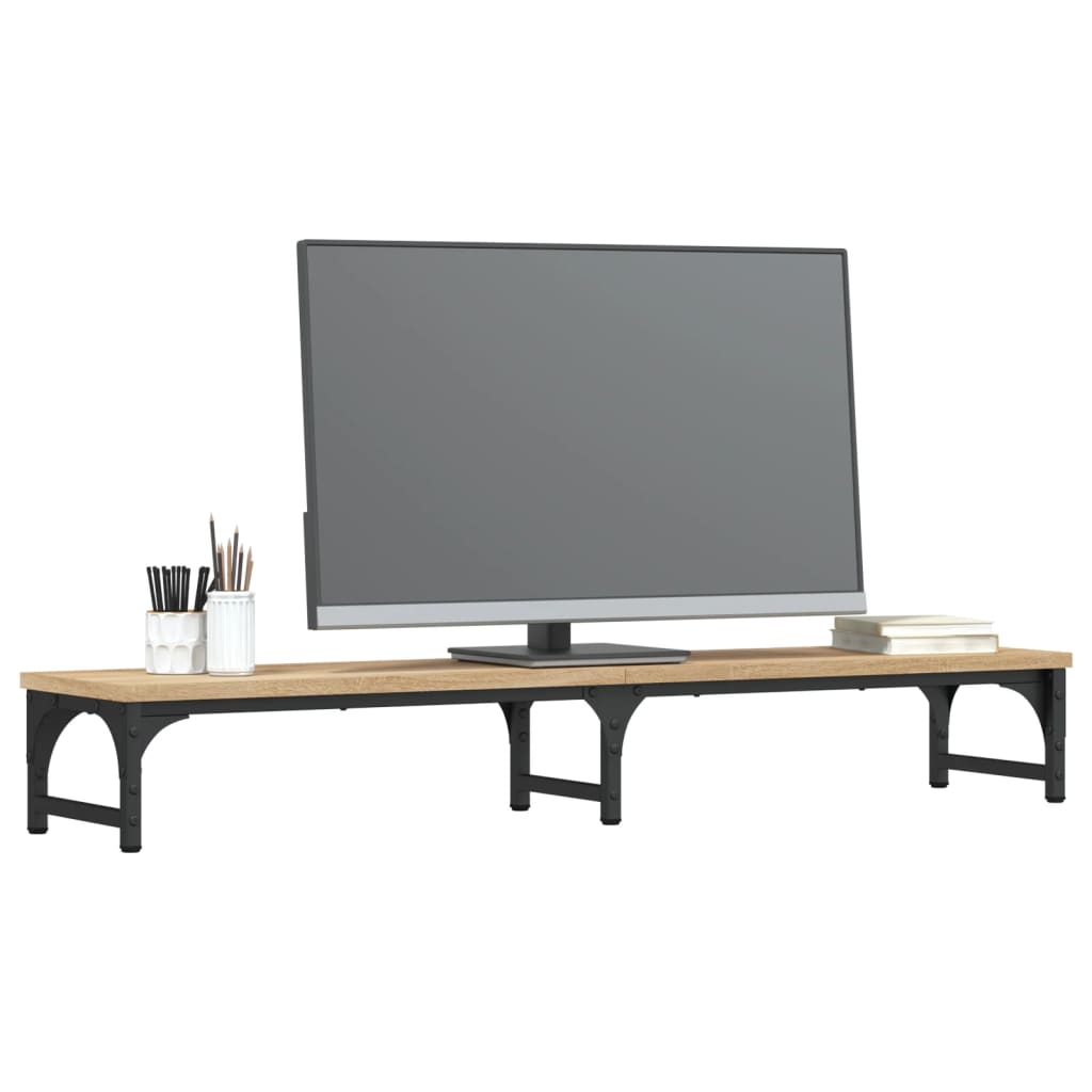 Monitorstandaard 105x23x15,5 cm bewerkt hout sonoma eikenkleur is nu te koop bij PeponiXL, paradijselijk wonen!