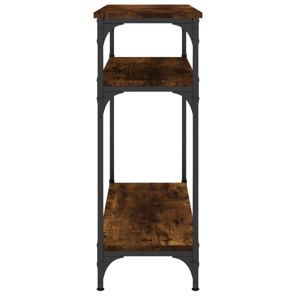 Wandtafel 75x29x75 cm bewerkt hout gerookt eikenkleurig is nu te koop bij PeponiXL, paradijselijk wonen!