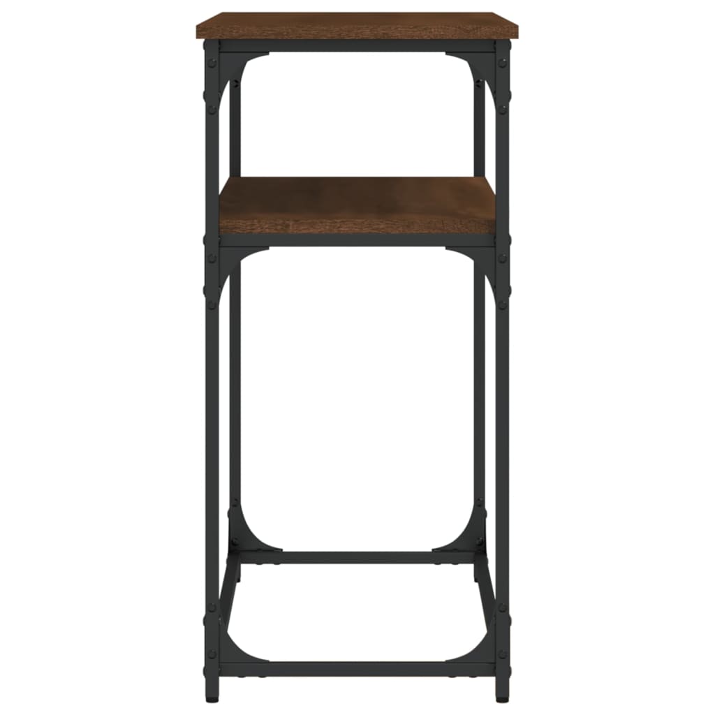 Wandtafel 100x35,5x75 cm bewerkt hout bruin eikenkleur is nu te koop bij PeponiXL, paradijselijk wonen!