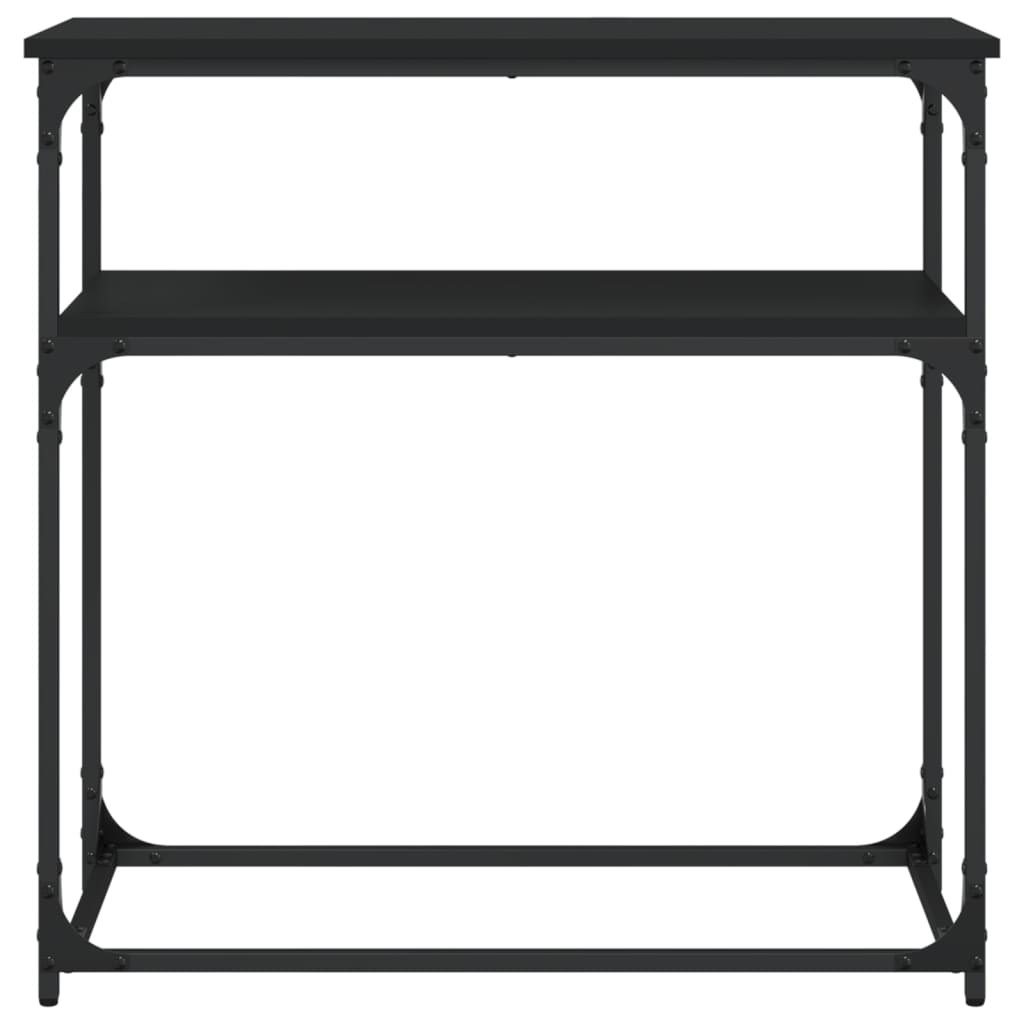 Wandtafel 75x35,5x75 cm bewerkt hout zwart is nu te koop bij PeponiXL, paradijselijk wonen!