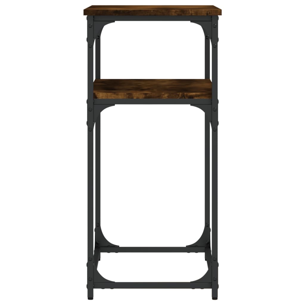 Wandtafel 75x35,5x75 cm bewerkt hout gerookt eikenkleurig is nu te koop bij PeponiXL, paradijselijk wonen!