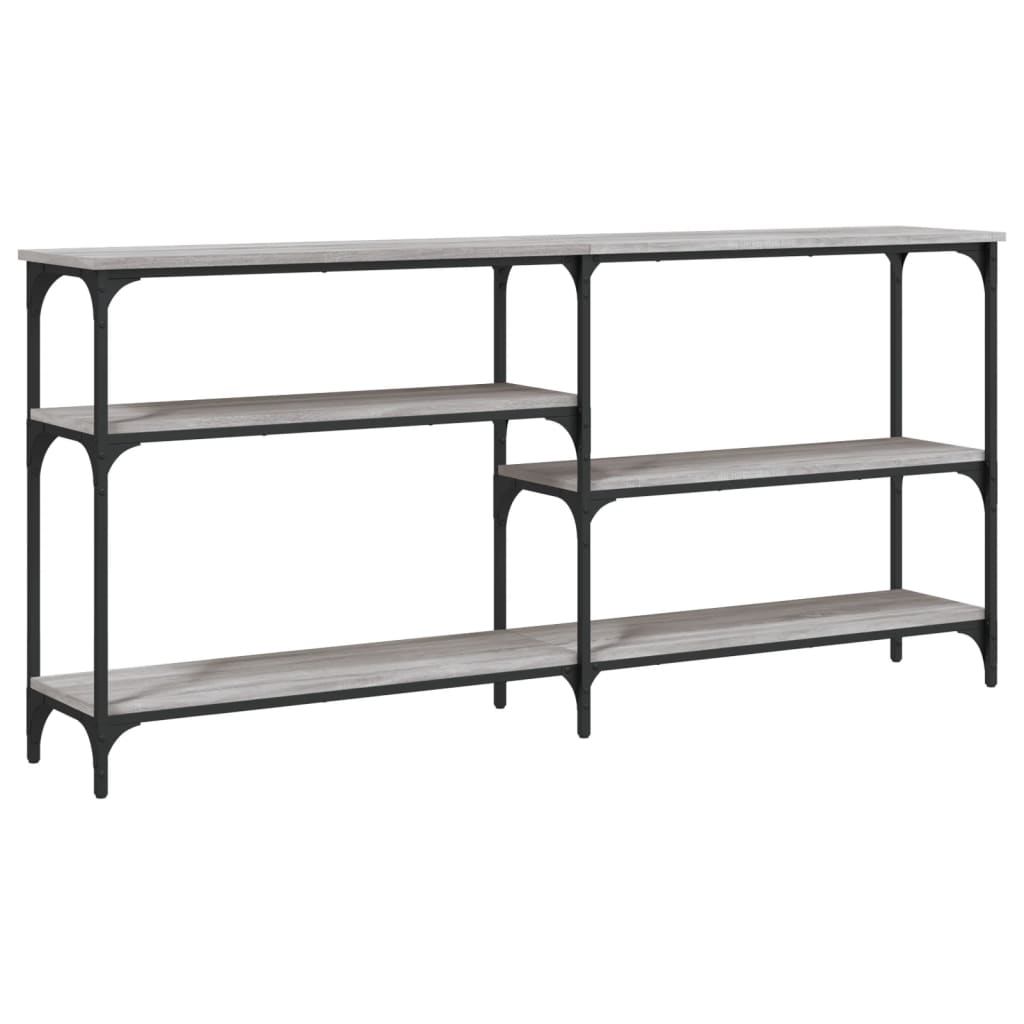 Wandtafel 160x29x75 cm bewerkt hout grijs sonoma eikenkleurig is nu te koop bij PeponiXL, paradijselijk wonen!