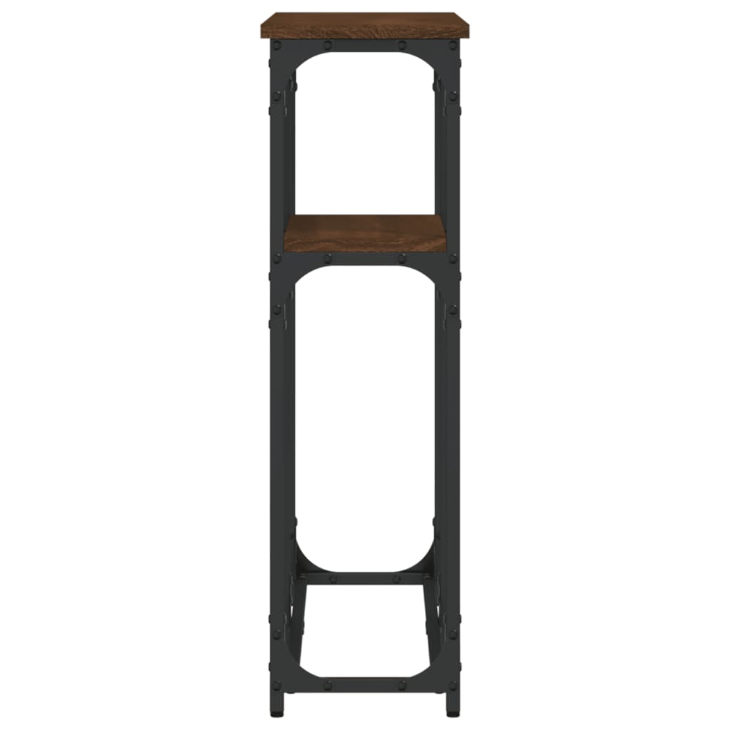 Wandtafel 90x22,5x75 cm bewerkt hout bruin eikenkleur is nu te koop bij PeponiXL, paradijselijk wonen!