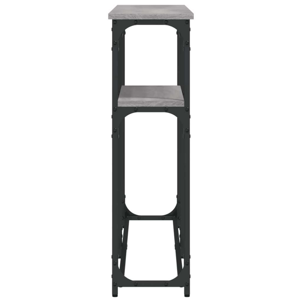 Wandtafel 145x22,5x75 cm bewerkt hout grijs sonoma eikenkleurig is nu te koop bij PeponiXL, paradijselijk wonen!