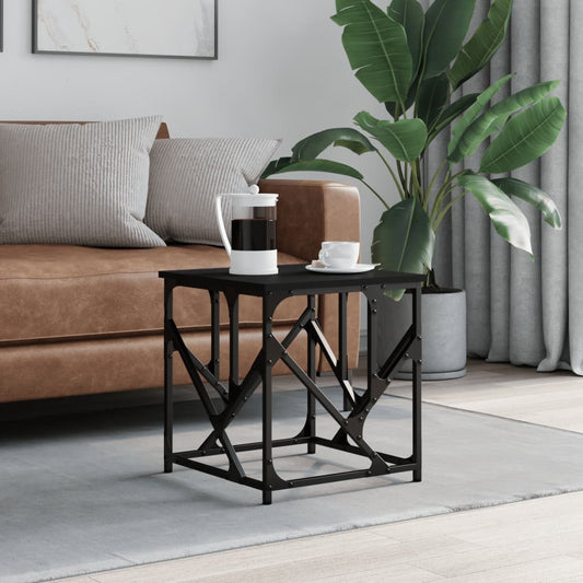 Salontafel 45x45x47,5 cm bewerkt hout zwart is nu te koop bij PeponiXL, paradijselijk wonen!
