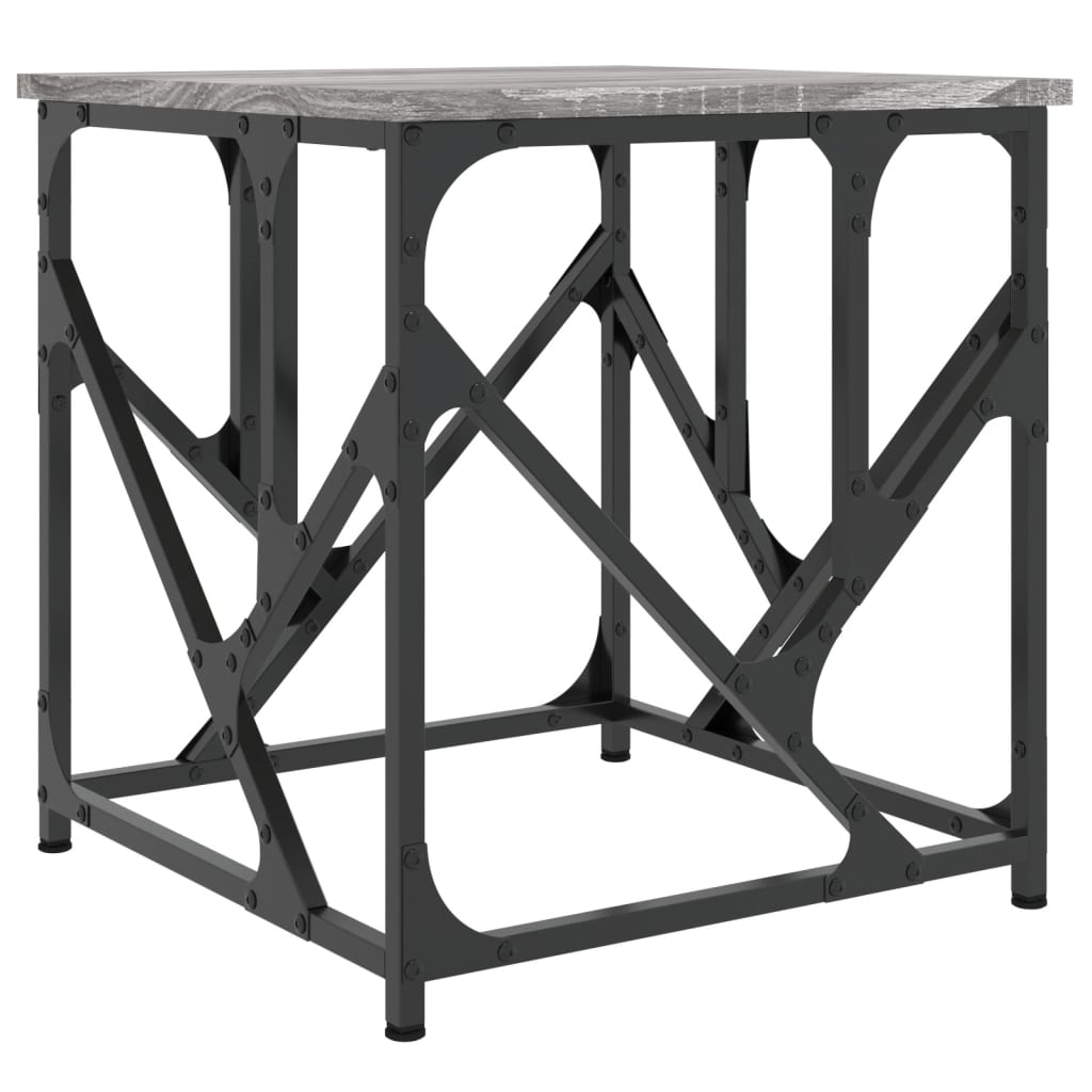 Salontafel 45x45x47,5 cm bewerkt hout grijs sonoma is nu te koop bij PeponiXL, paradijselijk wonen!