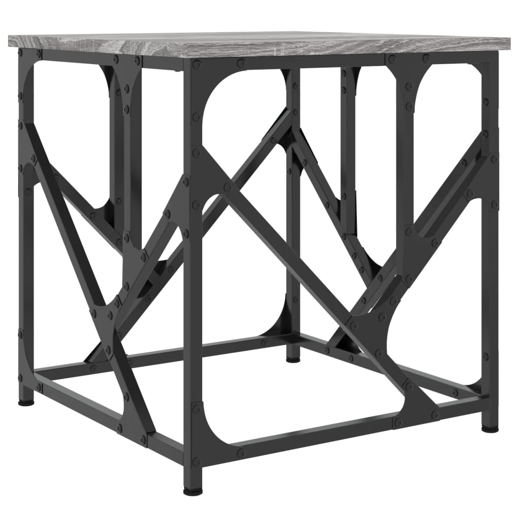 Salontafel 45x45x47,5 cm bewerkt hout grijs sonoma is nu te koop bij PeponiXL, paradijselijk wonen!