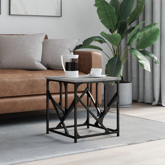 Salontafel 45x45x47,5 cm bewerkt hout grijs sonoma is nu te koop bij PeponiXL, paradijselijk wonen!