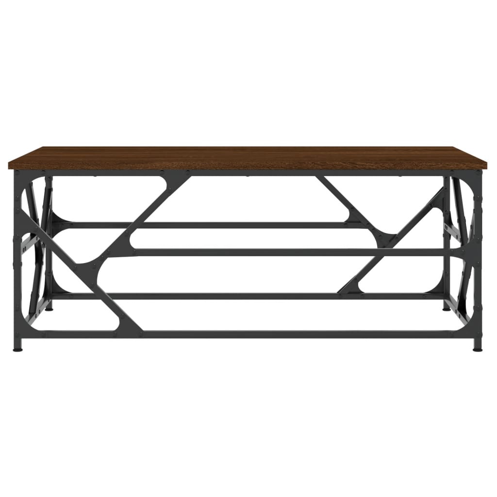 Salontafel 100x50x40 cm bewerkt hout bruineiken is nu te koop bij PeponiXL, paradijselijk wonen!