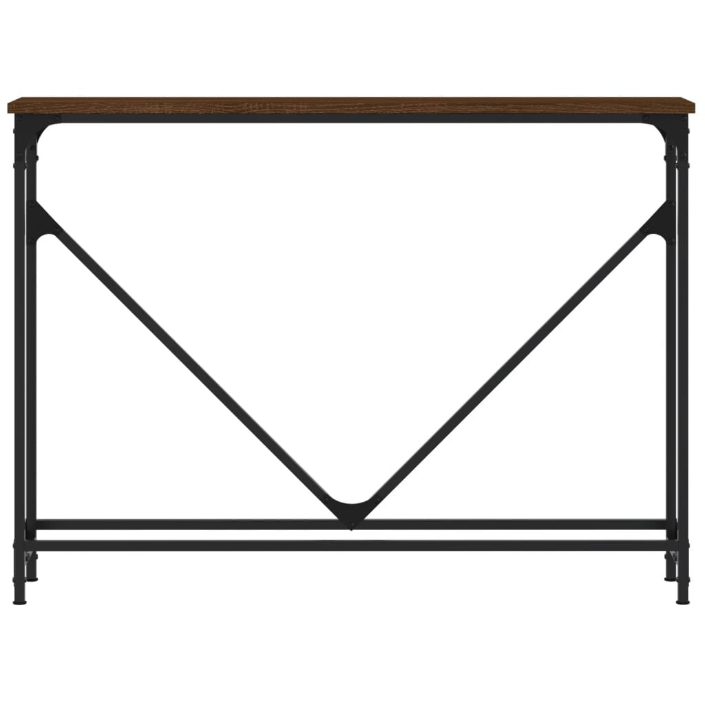 Wandtafel 102x22,5x75 cm bewerkt hout bruin eikenkleur is nu te koop bij PeponiXL, paradijselijk wonen!